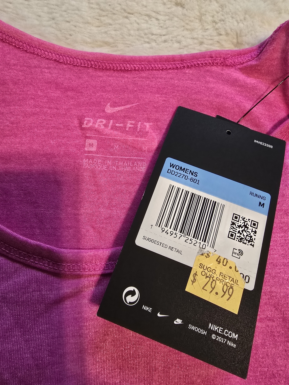 Nike Bright Pink Racerback Performance Tank Top - Picture 4 of 5